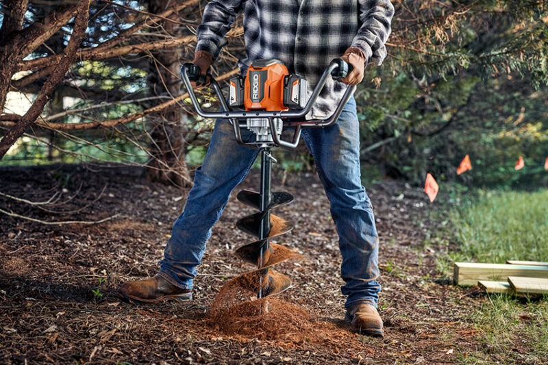 Ridgid Battery-Powered Earth Auger